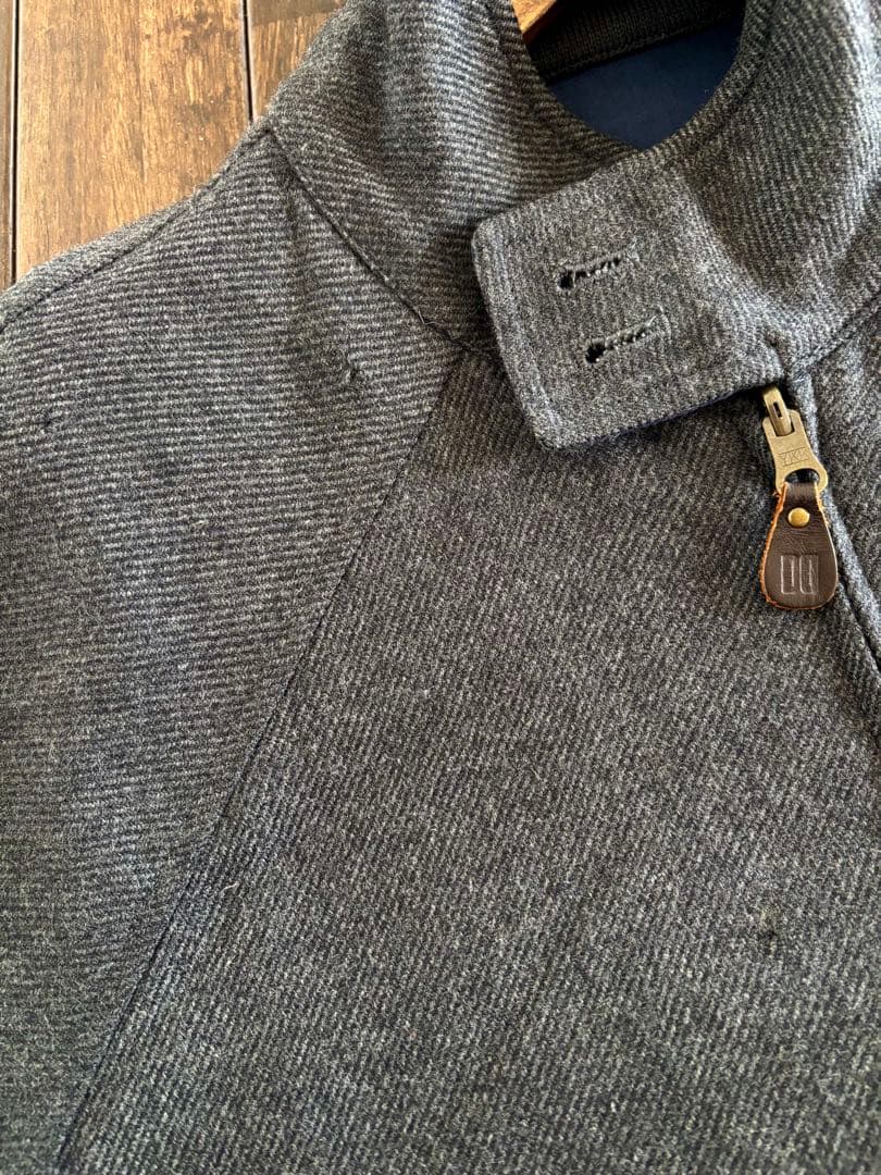 DAKS/90s ハリントンJKT リバーシブル エルボーパッチ ウール×綿 M