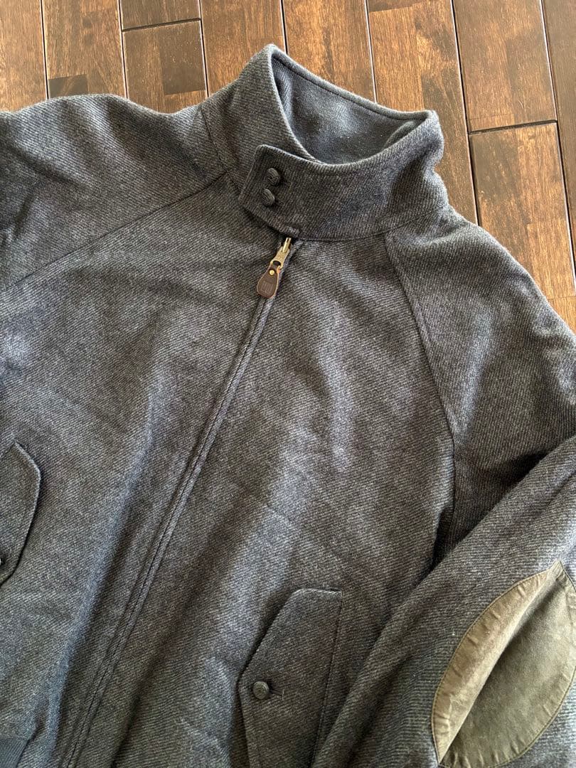 DAKS/90s ハリントンJKT リバーシブル エルボーパッチ ウール×綿 M