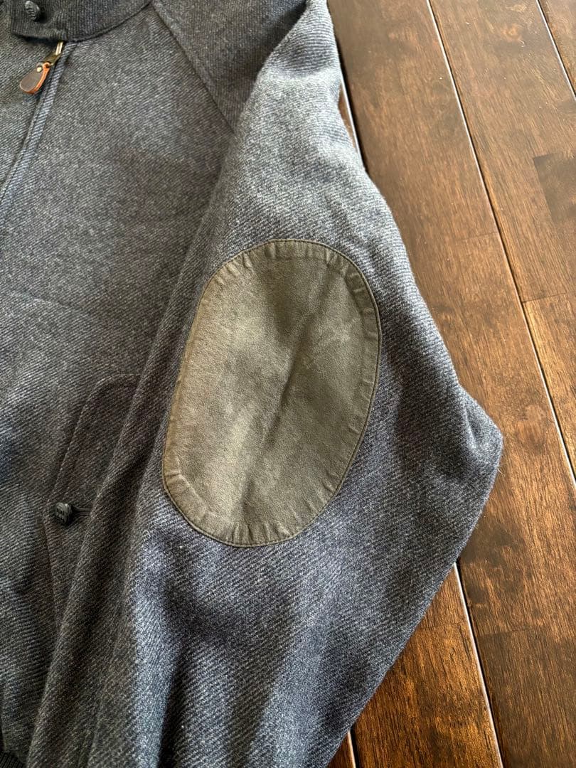 DAKS/90s ハリントンJKT リバーシブル エルボーパッチ ウール×綿 M