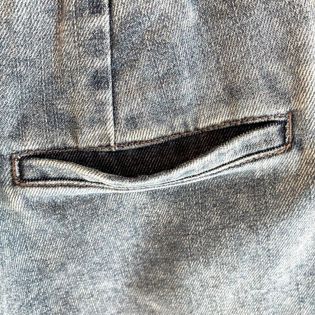【美品】PASSIONE パシオーネ38 M 裏起毛デニムパンツ