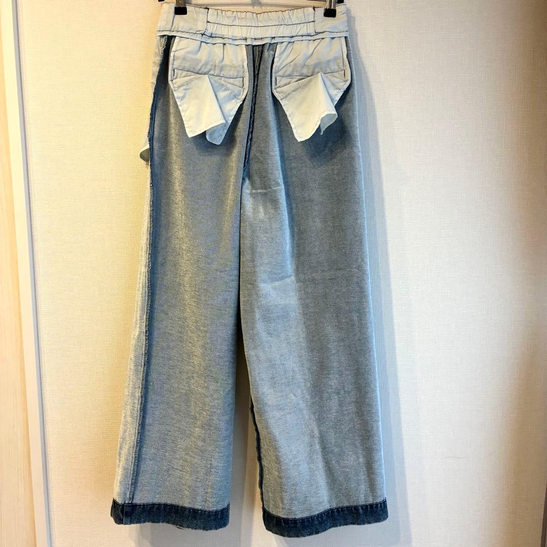 【美品】PASSIONE パシオーネ38 M 裏起毛デニムパンツ