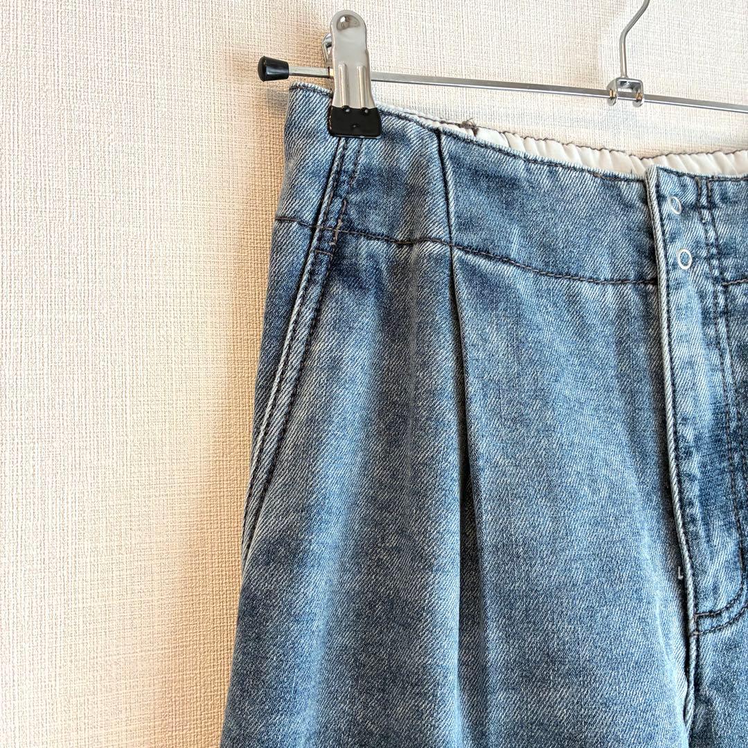 【美品】PASSIONE パシオーネ38 M 裏起毛デニムパンツ