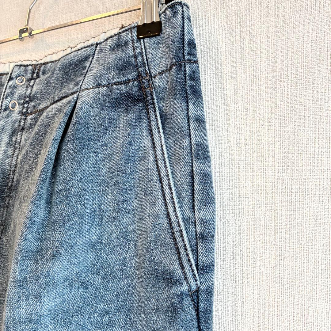【美品】PASSIONE パシオーネ38 M 裏起毛デニムパンツ