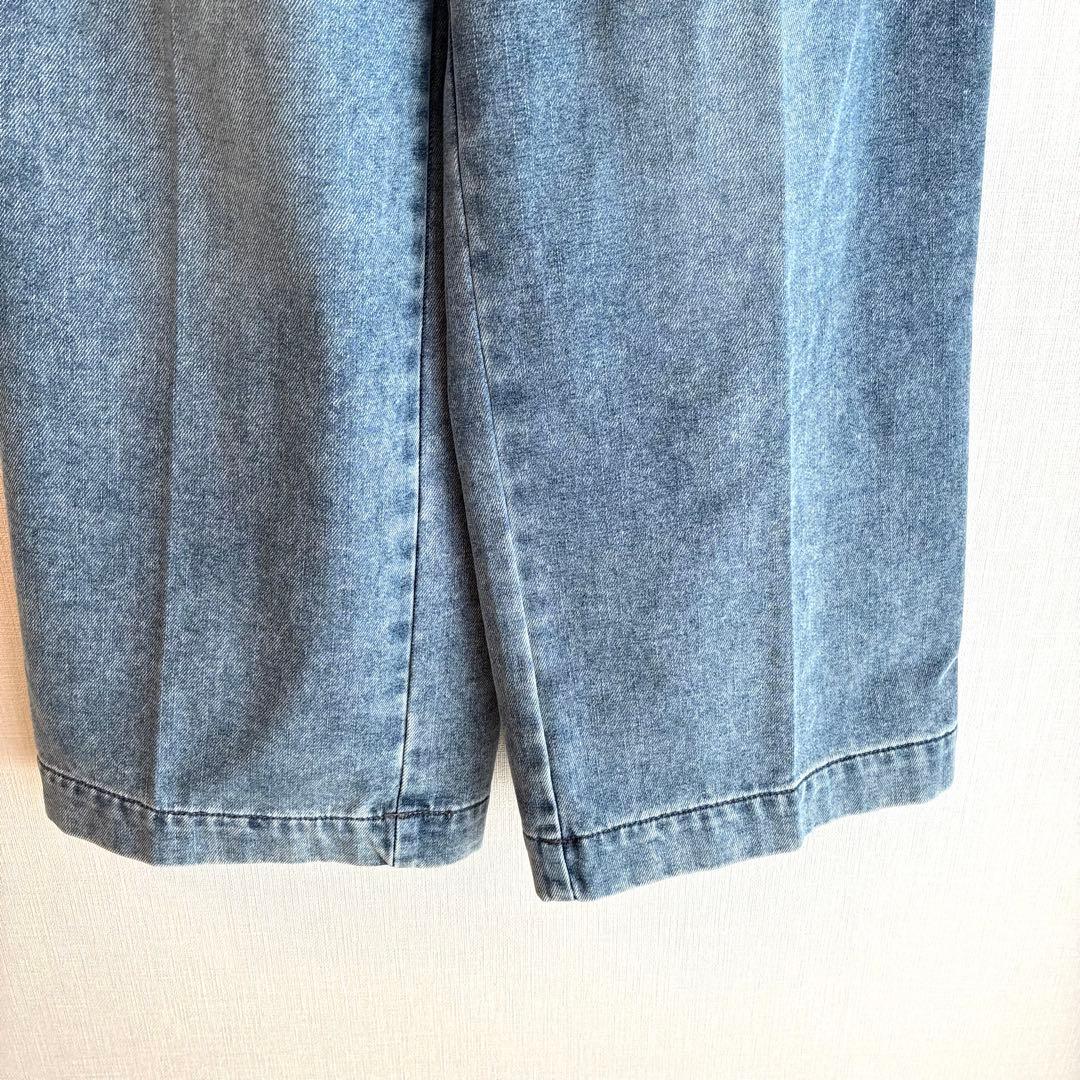 【美品】PASSIONE パシオーネ38 M 裏起毛デニムパンツ