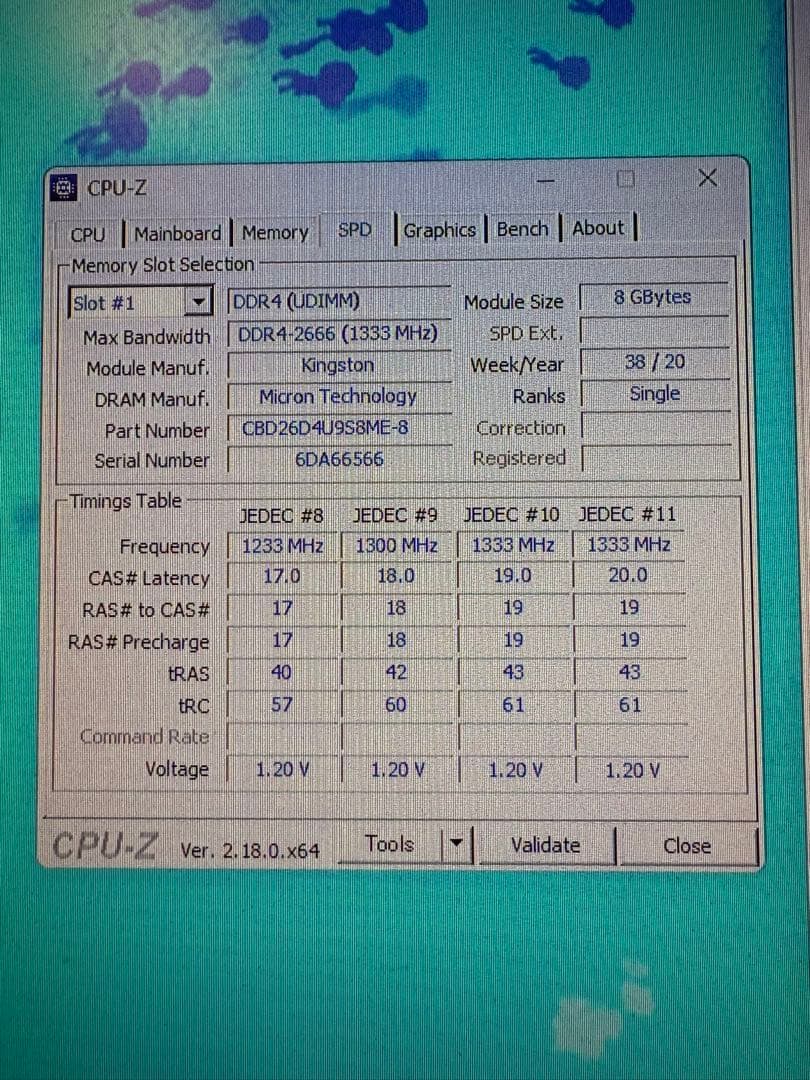 Kingston DDR4-2666 メモリ 16gb