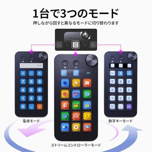 ストリームコントローラーデック ショートカットキーボード 左手デバイス
