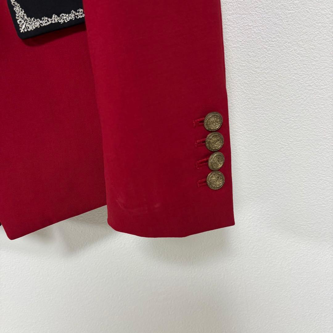 SOS TE NUTO テーラードジャケット 赤　レッド　タキシード　刺繍