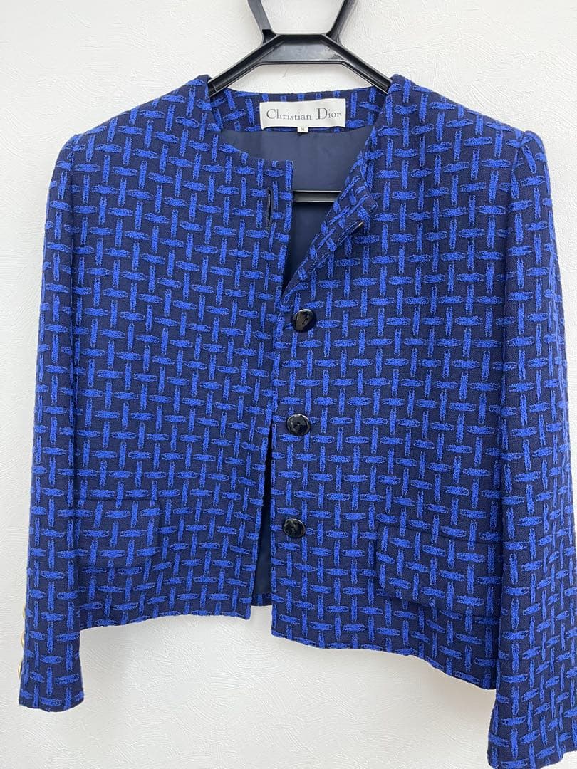 Christian Dior テーラードジャケット Mサイズ　青