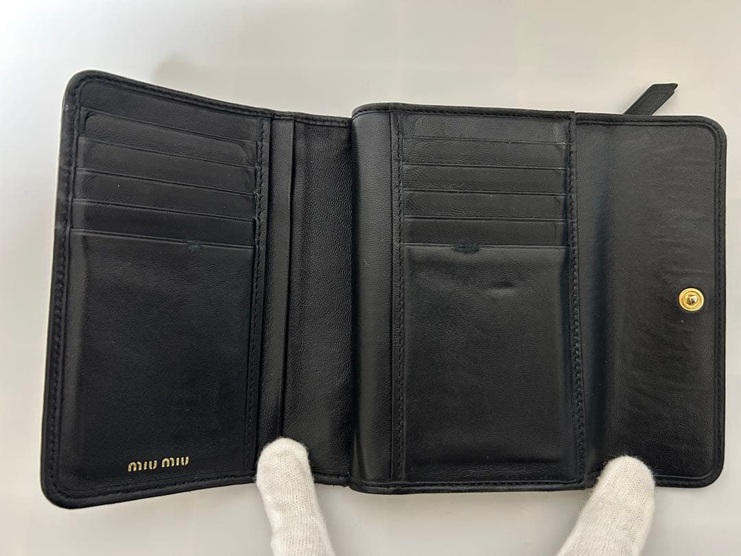 miumiu 折り財布 マテラッセ ブラック
