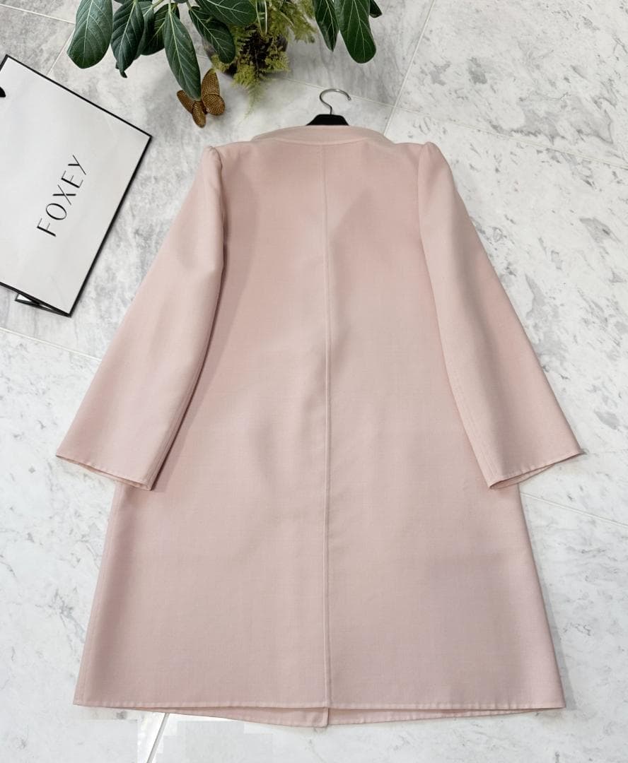 新品同様★定価15万★FOXEYフォクシーコート ヴォヤージュダブルフェイス38