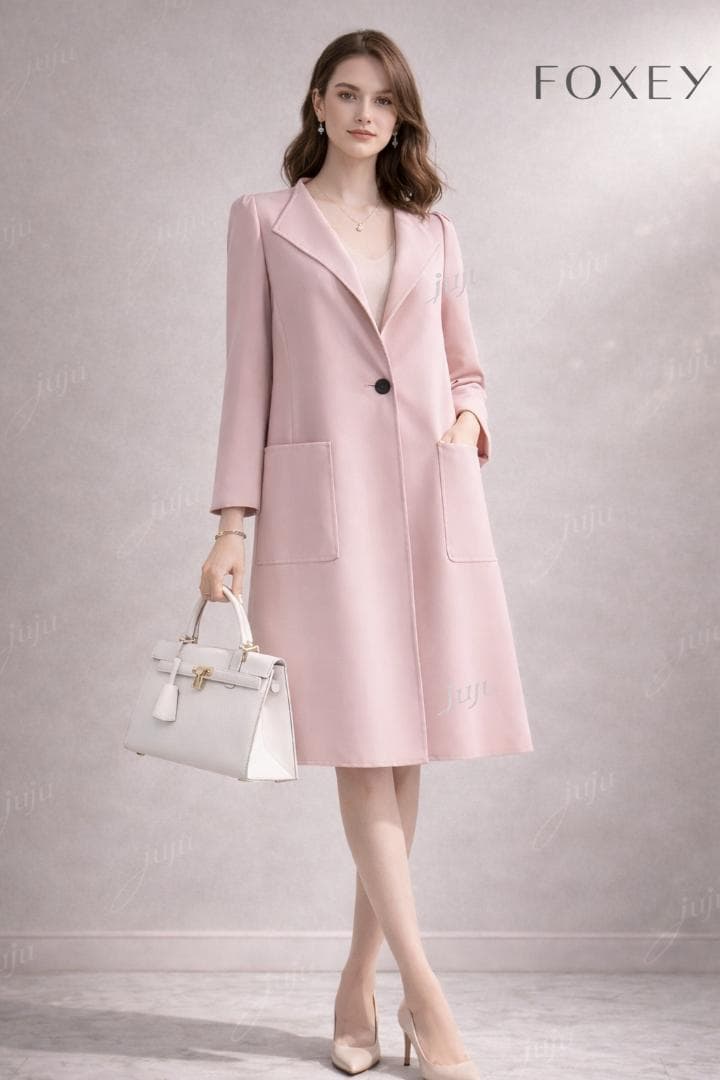 新品同様★定価15万★FOXEYフォクシーコート ヴォヤージュダブルフェイス38
