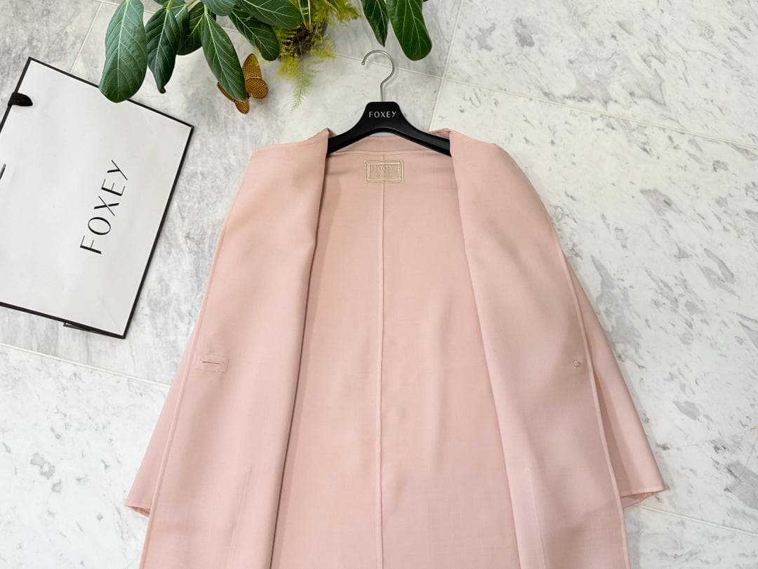 新品同様★定価15万★FOXEYフォクシーコート ヴォヤージュダブルフェイス38