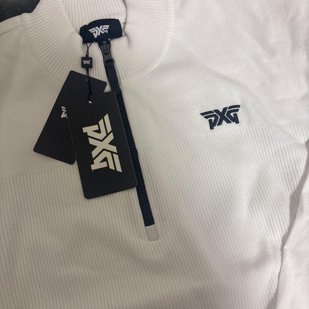 PXG ハーフジップシャツ 2XL ホワイト
