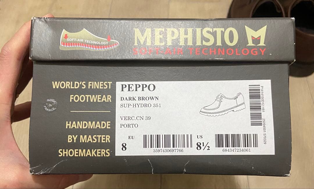 MEPHISTO PEPPO モカシン US8.5 新品 フランス製