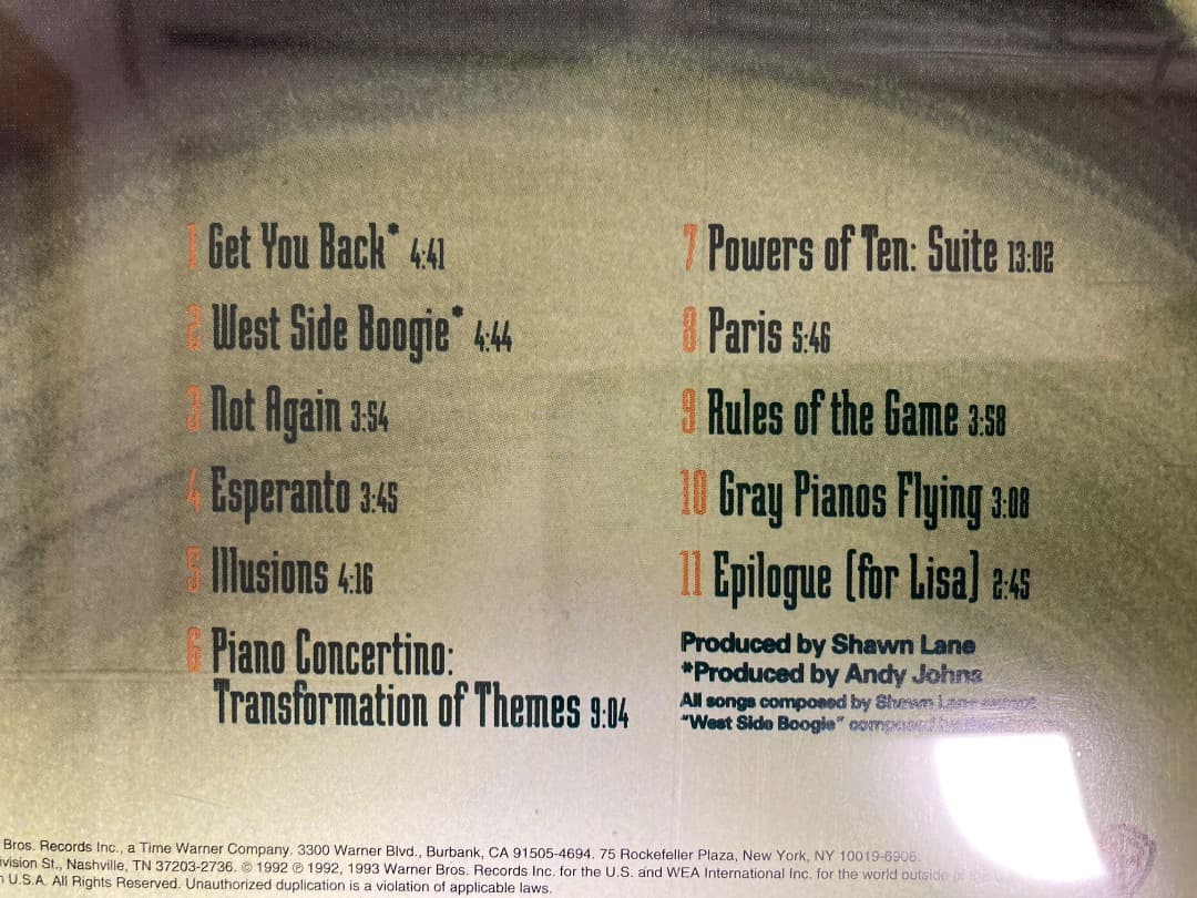 Shawn Lane / Powers of Ten 【1993年盤】