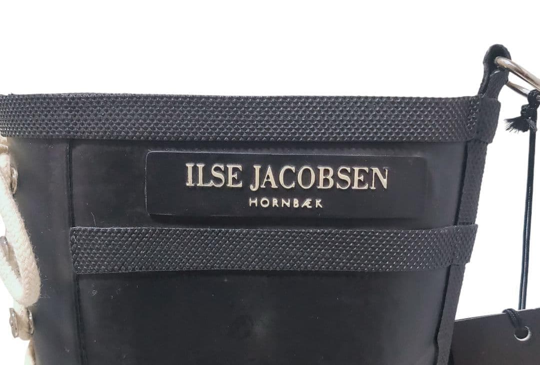 ILSE JACOBSEN レインブーツ レースアップ ブラック 23.0cm