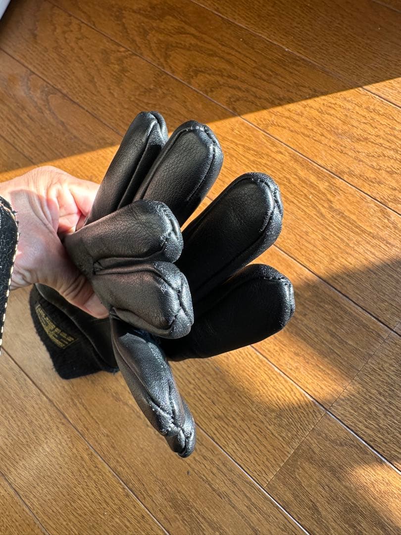 美品 WTAPS GLOVE LEATHER COW グローブ レザー ブラック