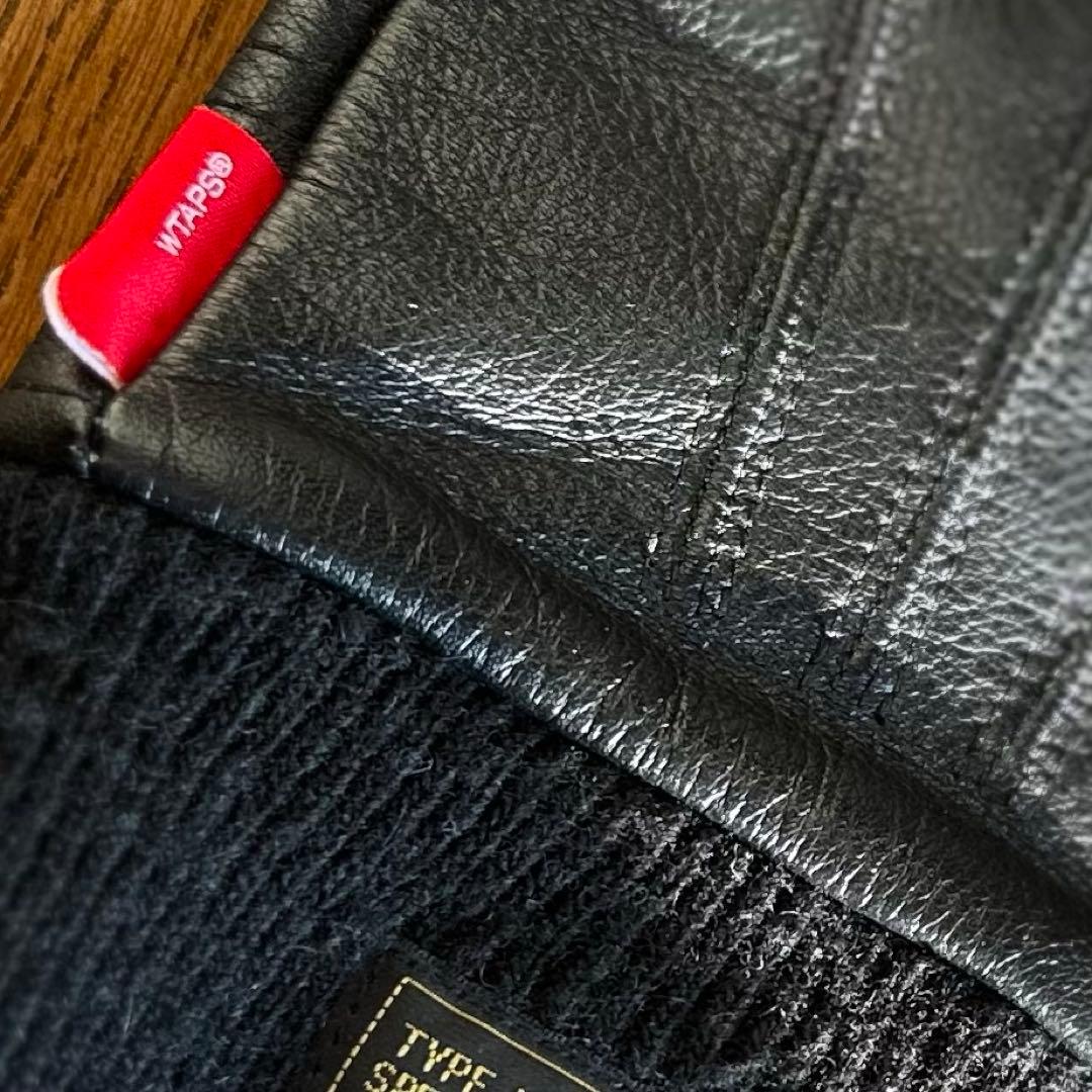 美品 WTAPS GLOVE LEATHER COW グローブ レザー ブラック
