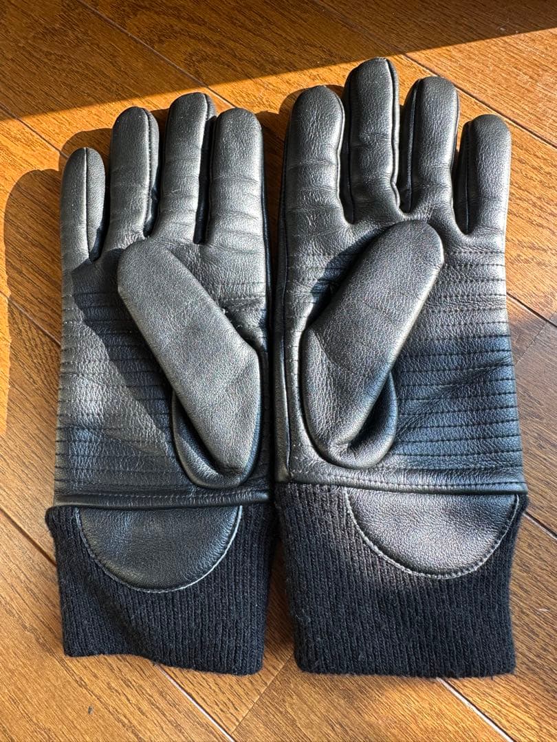 美品 WTAPS GLOVE LEATHER COW グローブ レザー ブラック
