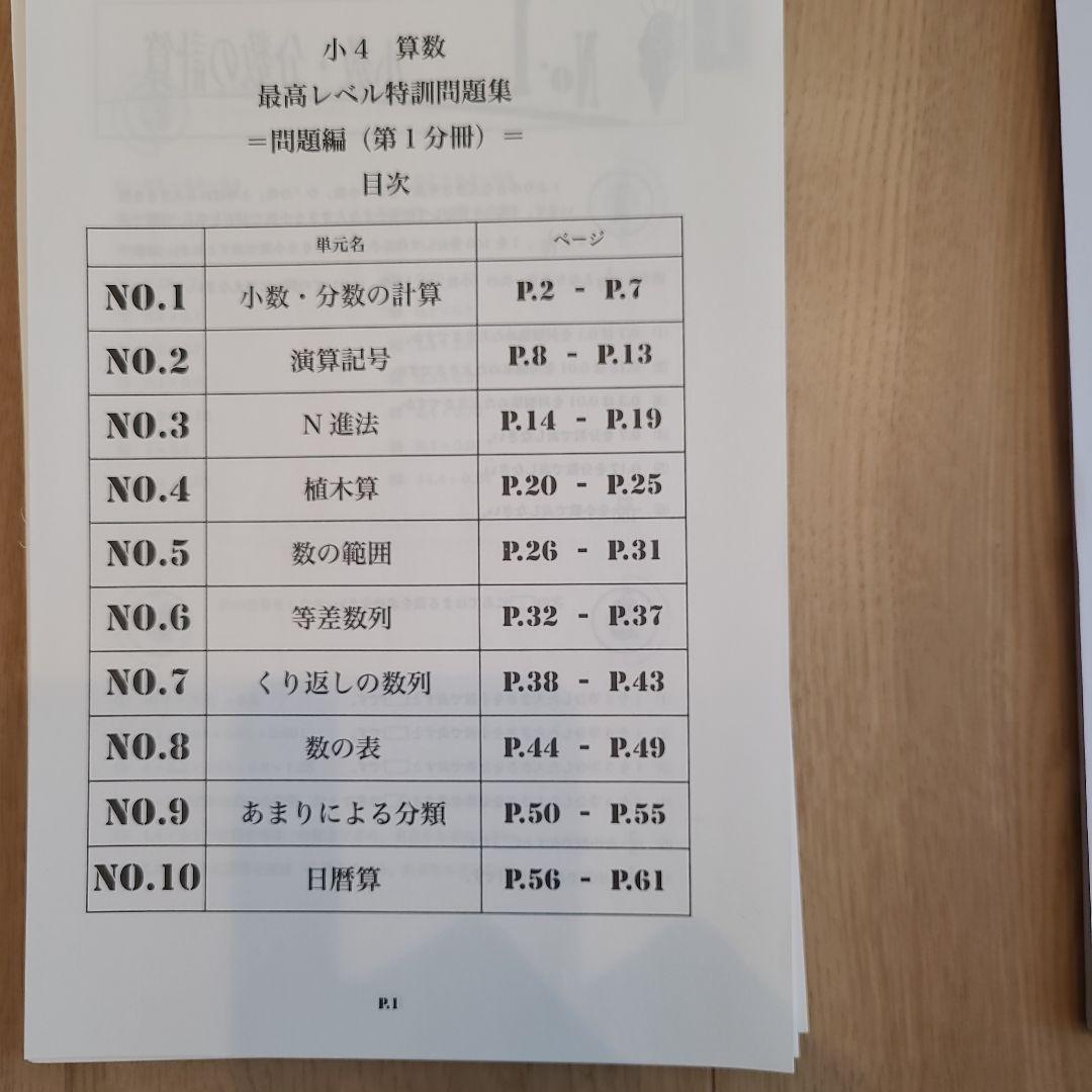 小4 算数 最高レベル特訓問題集 4冊セット