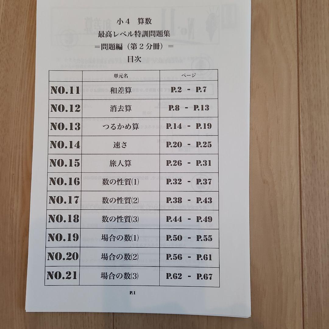 小4 算数 最高レベル特訓問題集 4冊セット