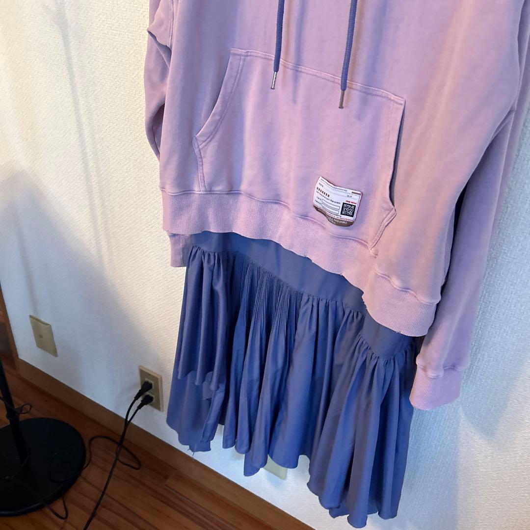 メゾンミハラヤスヒロ　Layered Hoodie Dress ロングワンピース