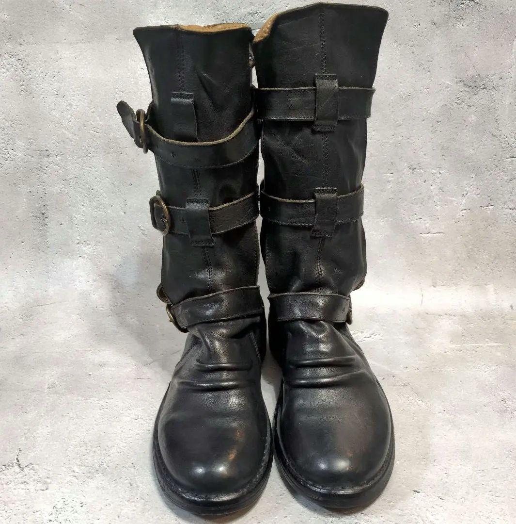Fiorentini＋Baker エンジニアブーツ 黒 3連ベルト 23cm