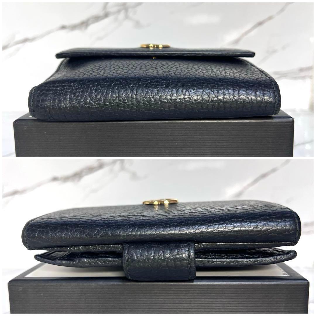 【美品】GUCCI GGマーモント ２つ折り財布