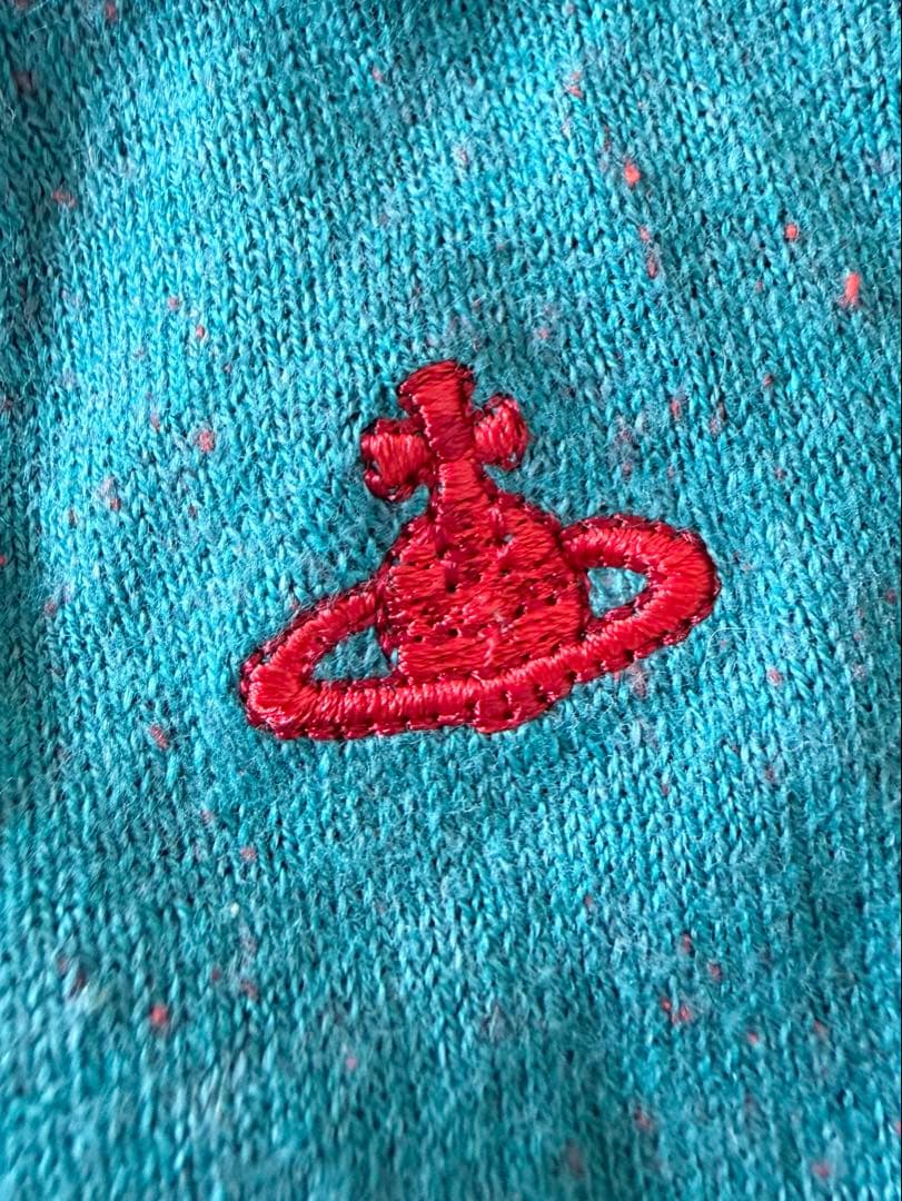 【未使用に近い/シルク混】ヴィヴィアンウエストウッドオーブ刺繍 カーディガン 2