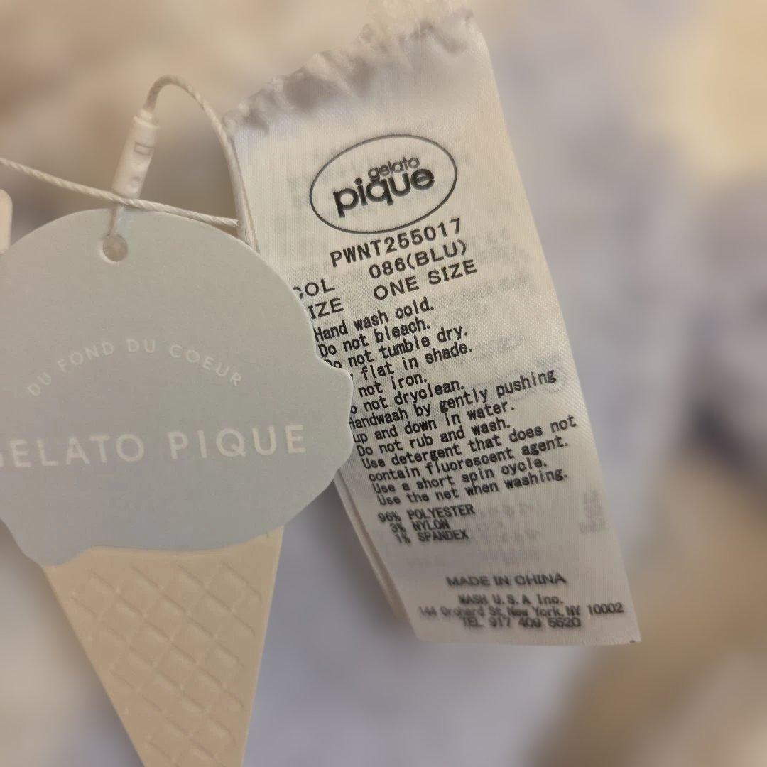新品　gelato pique　ジェラート２ボーダーパーカー　ブルー　タグ付き