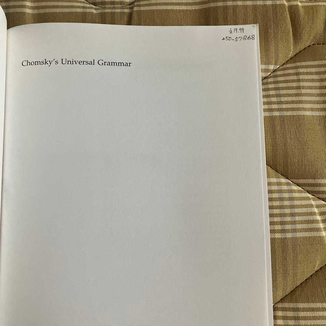 【美品】Chomsky's Universal Grammar