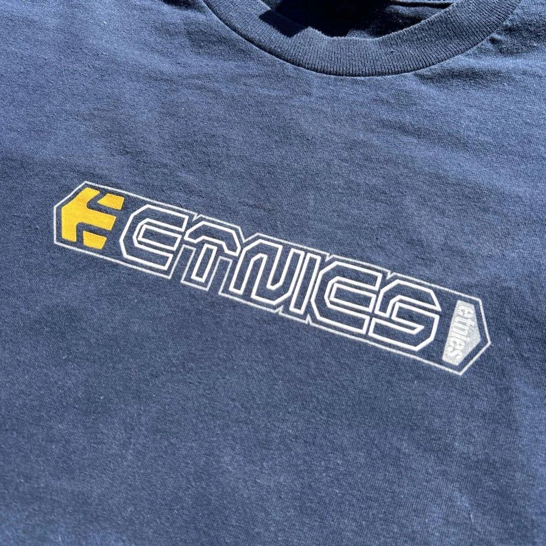 oldskate XL 90s USA製 etnies Tシャツ Navy
