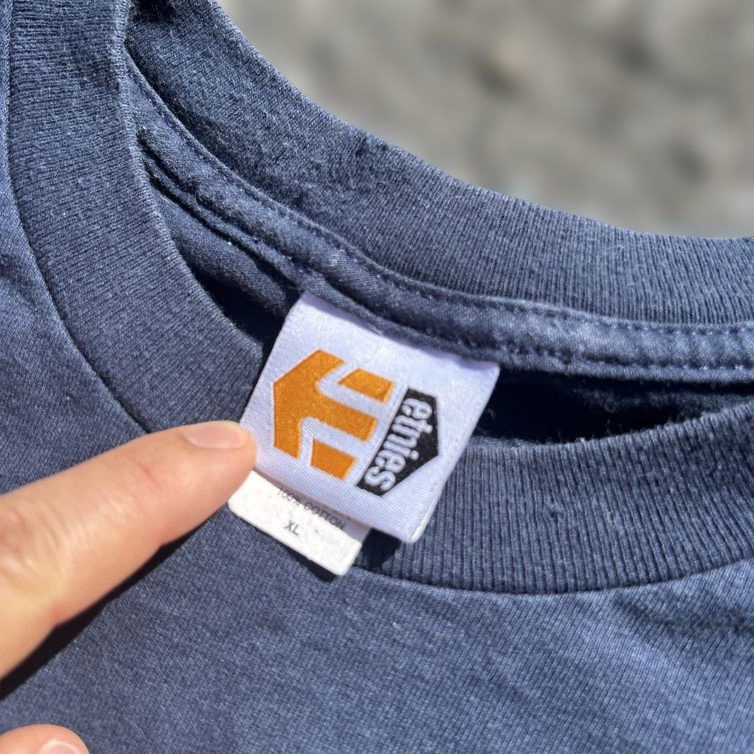 oldskate XL 90s USA製 etnies Tシャツ Navy
