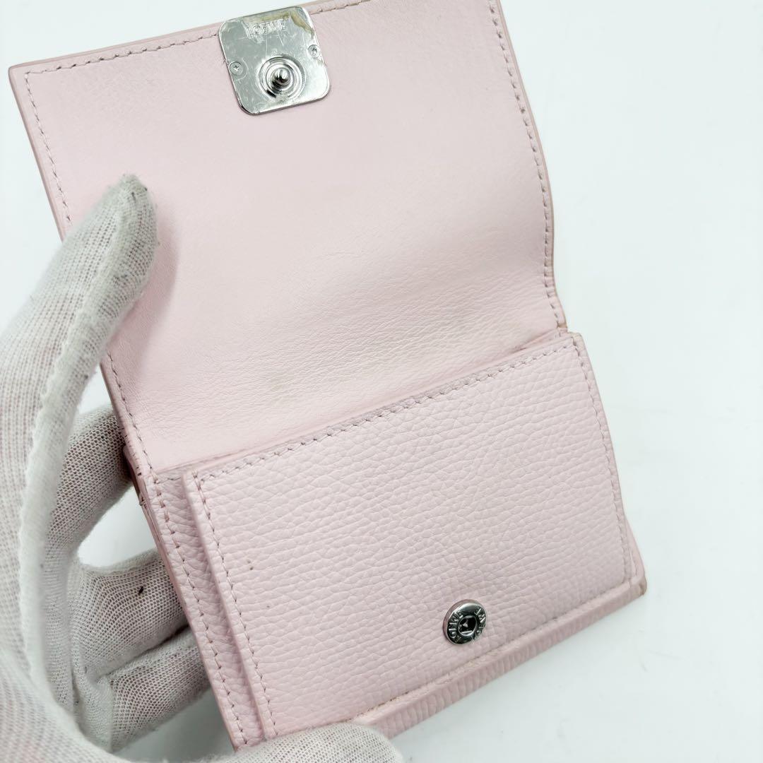 限定モデル✨ロエベ 3つ折り財布 トライフォールド アナグラム　ピンクブロッサム