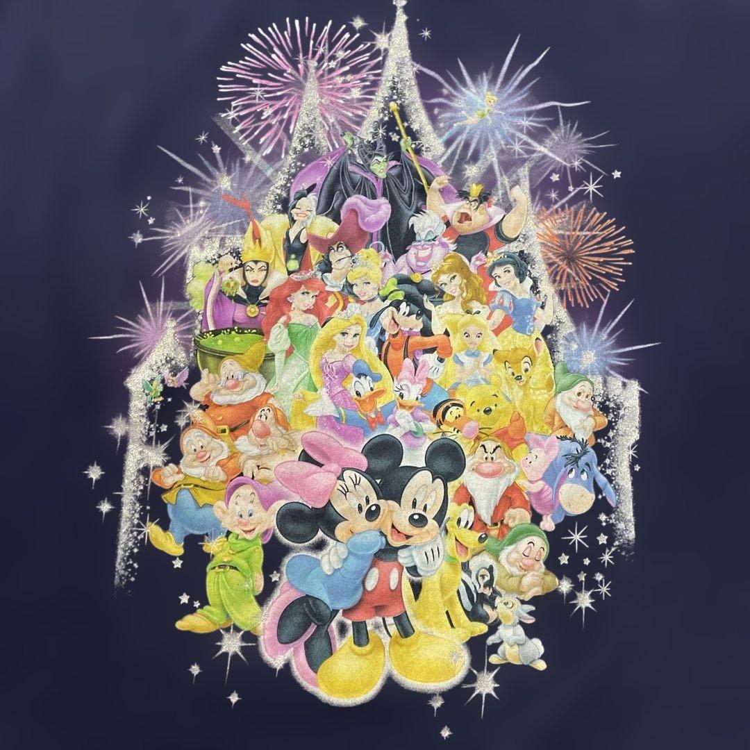 古着 00s Disney プリンセス ヴィランズ キャラクター集合 Tシャツ