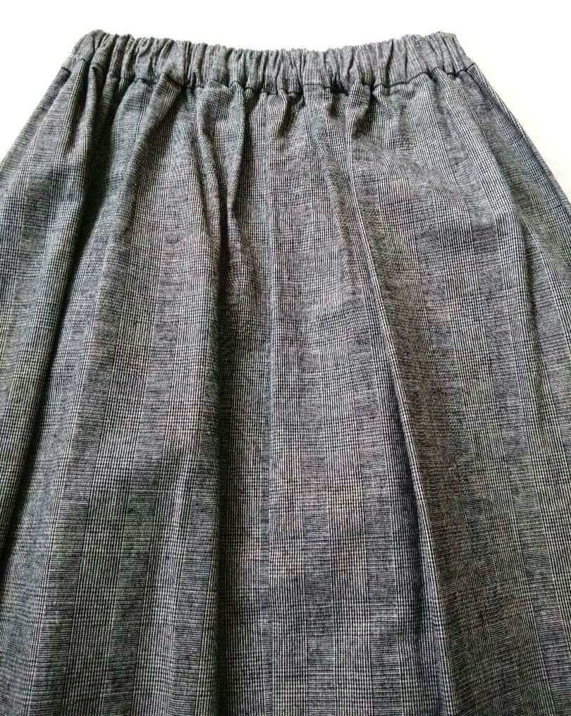 【美品】☆かぐれ☆ウールコットンチェックスカート　ロングスカート