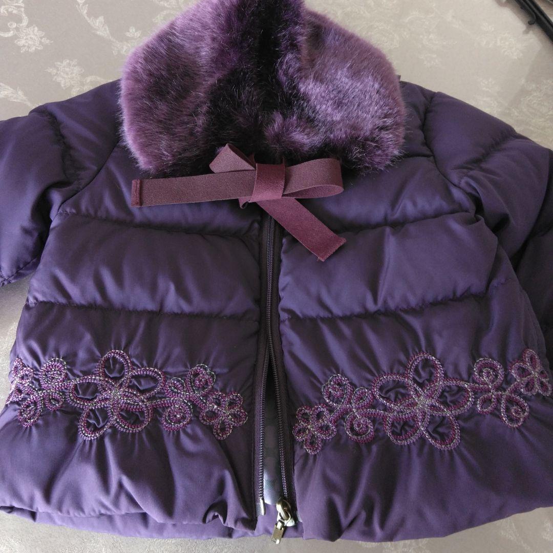 アナスイミニ⭐極美品⭐紫色ファー付きダウンコート90