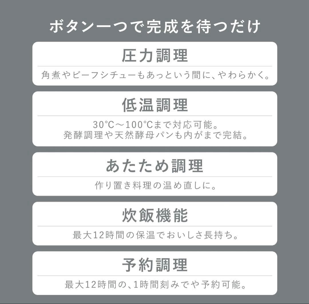 新品未使用品　Re:De Pot 電気圧力鍋 EPC01A-20 白