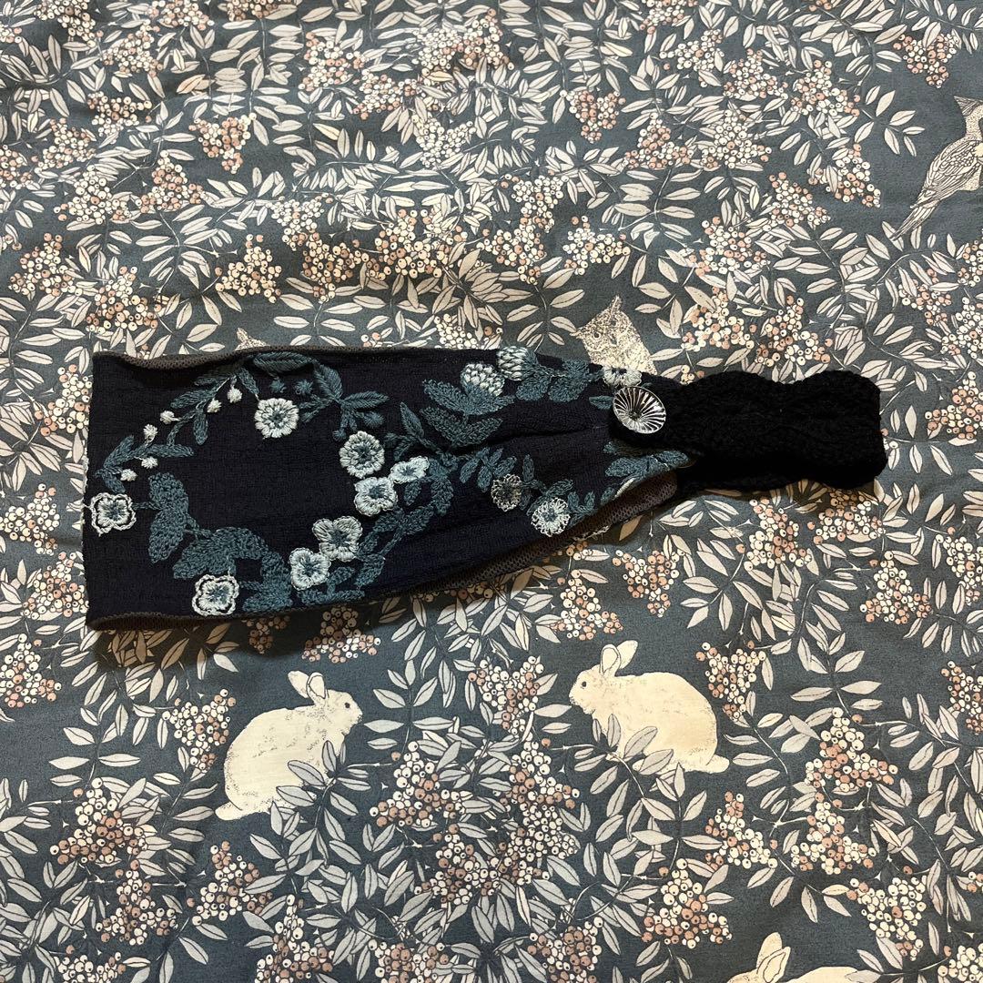 ミナペルホネン　flowercrown ヒトミシノヤマ　ヘッドドレス　ターバン
