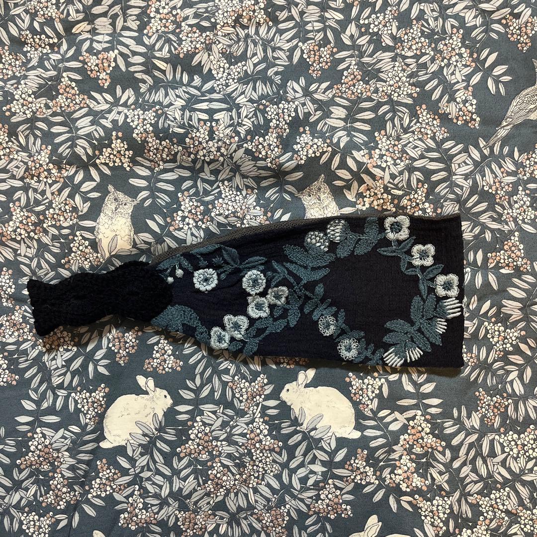 ミナペルホネン　flowercrown ヒトミシノヤマ　ヘッドドレス　ターバン