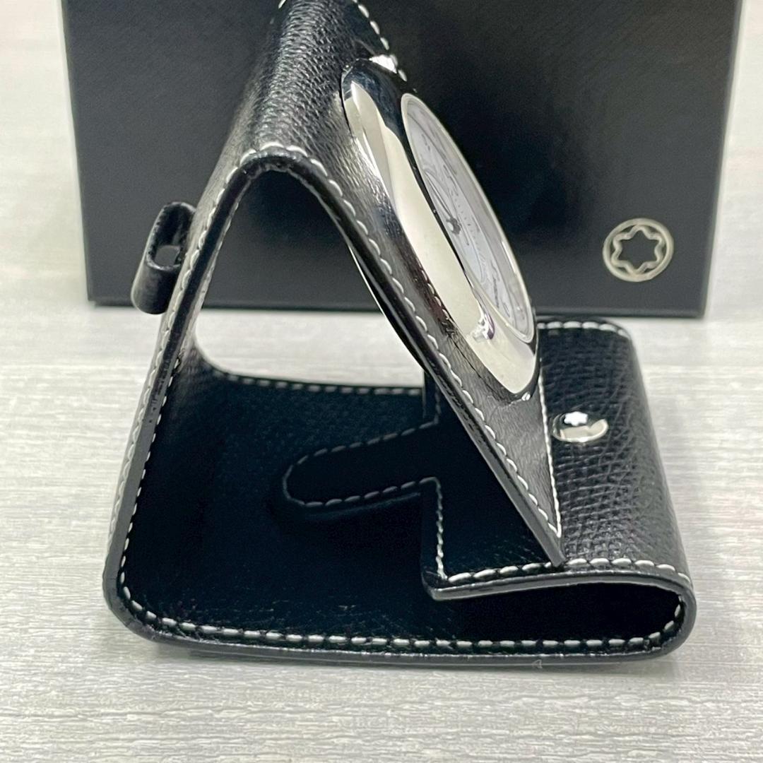 超美品　MONTBLANC　モンブラン　トラベルクロック　ブラック