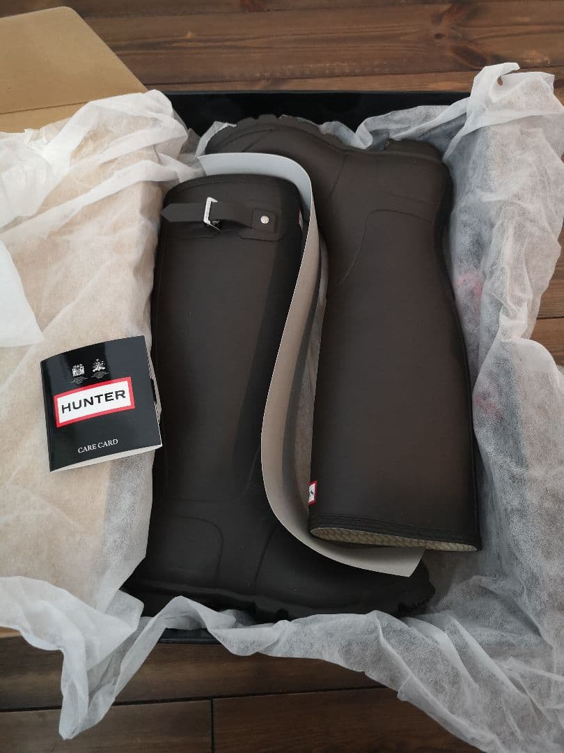 HUNTER 長靴 レインブーツ 24cm UK5 EU38/CHOCOLATE