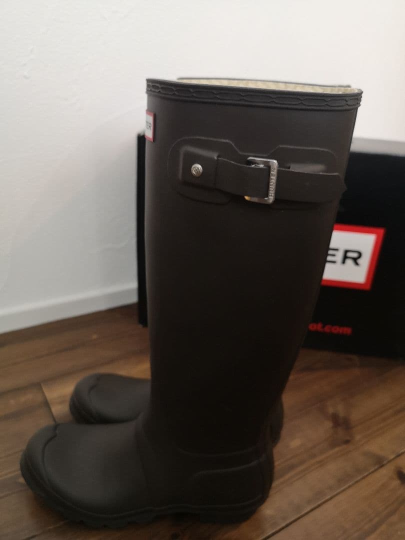 HUNTER 長靴 レインブーツ 24cm UK5 EU38/CHOCOLATE