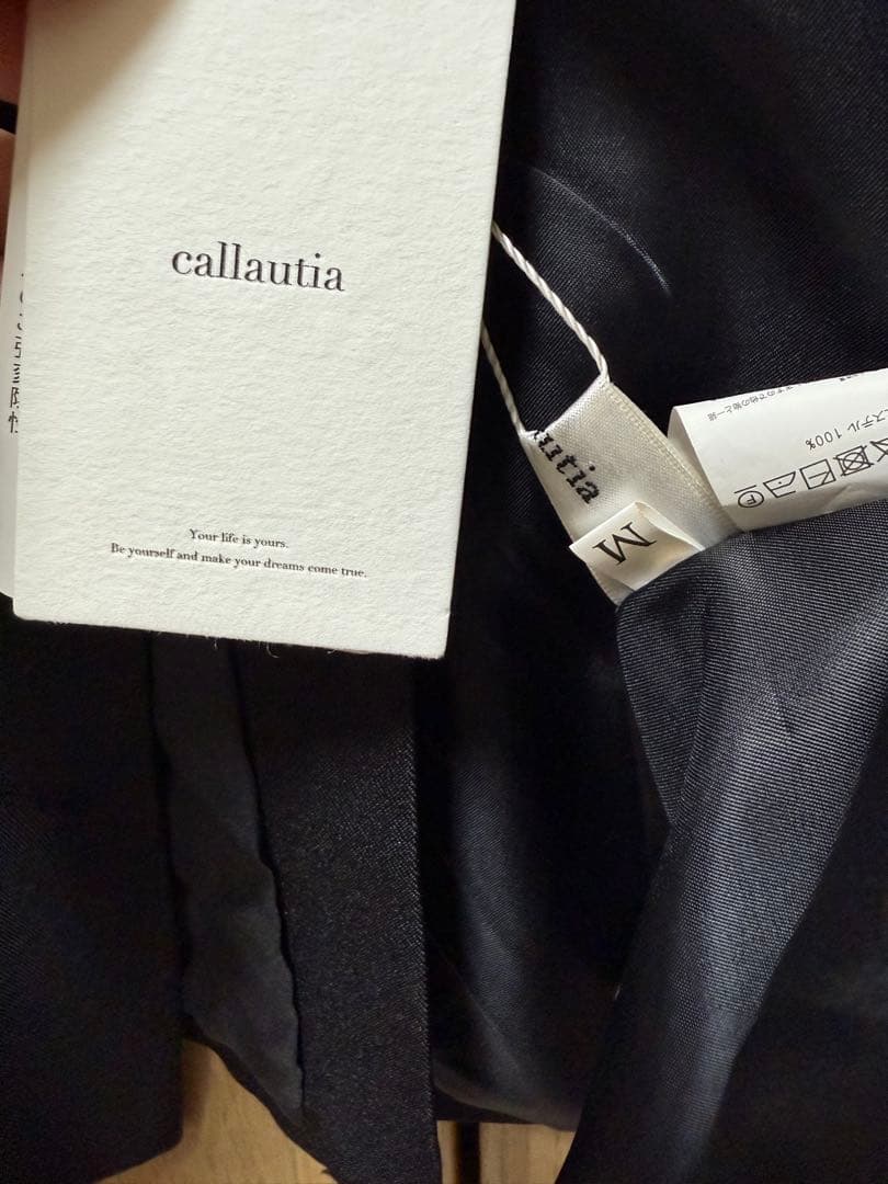 callautia ダブルボタンテーラードジャケット ブラック M