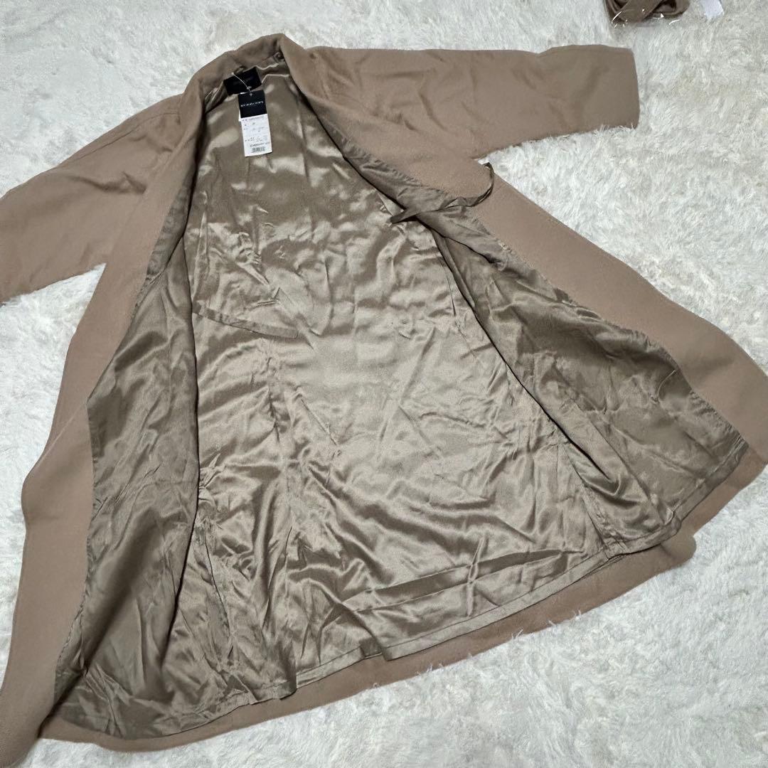新品タグ付き BURBERRY ガウン ベージュ ウエストベルト有り Mサイズ