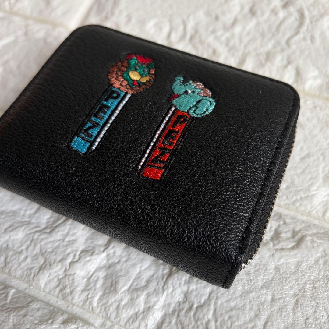 【新品未使用】 PEZ×perche×ear ジャバラ折り 財布 黒 本革