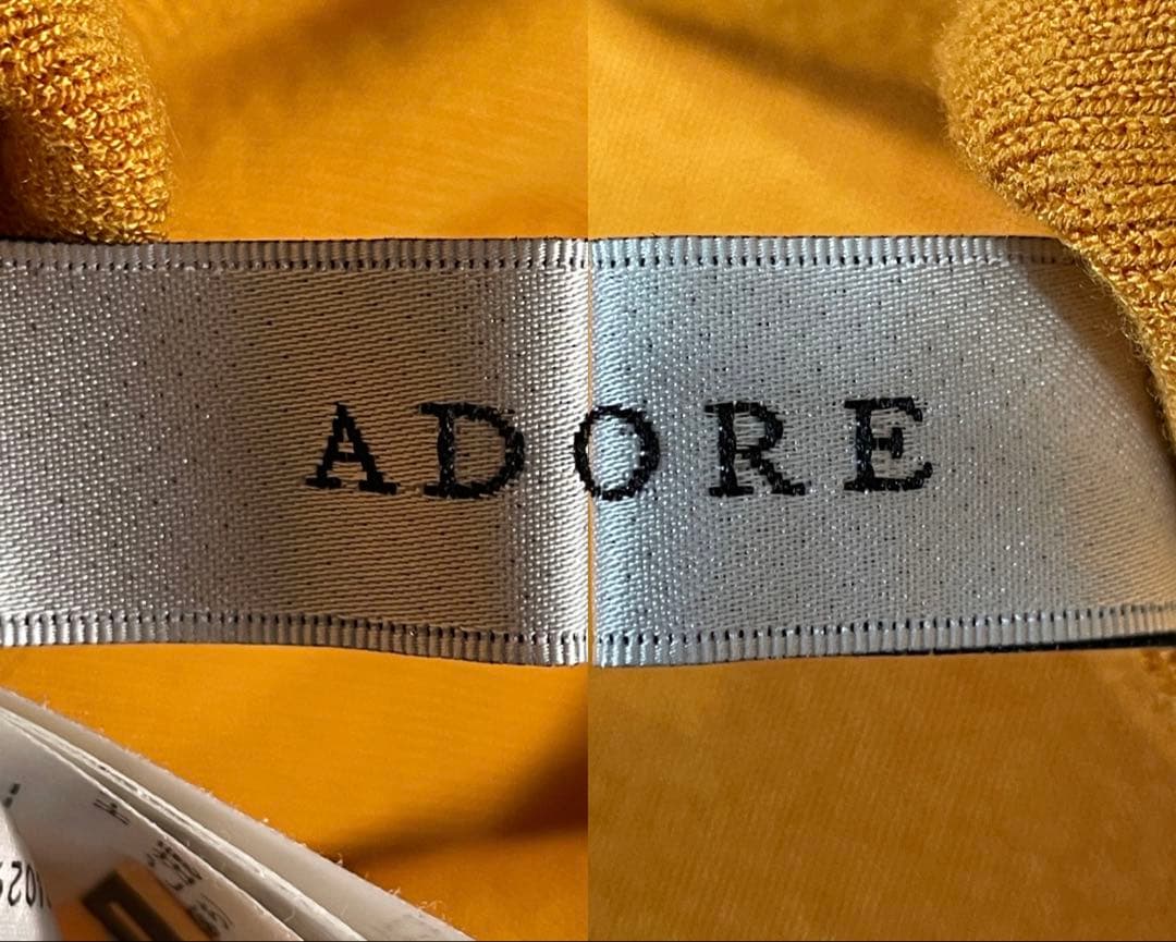 美品 アドーア ADORE クリアヴィスコース 切替ニット ワンピース 38 M