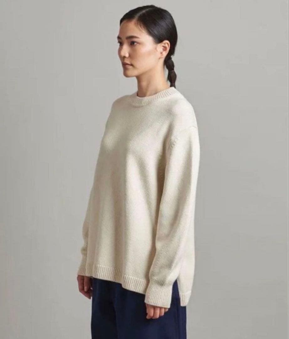 <LOEFF(ロエフ)>コードヤーンボックスクルーネックニット