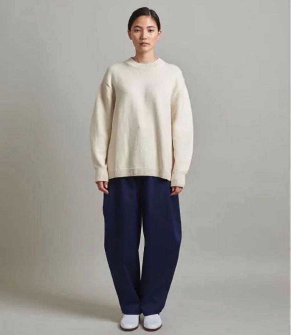 <LOEFF(ロエフ)>コードヤーンボックスクルーネックニット