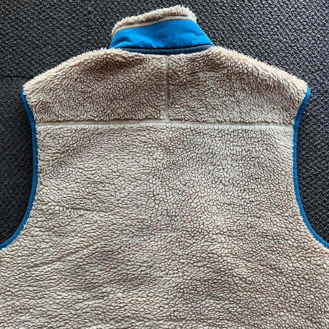 ★レアカラー！美品★patagonia レトロX ベスト M★ベージュ/ブルー